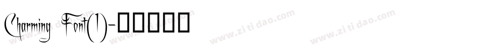 Charming Font(1)字体转换